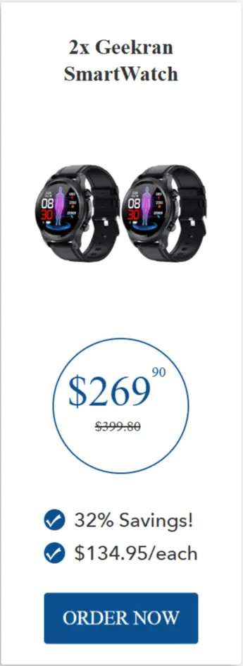 Geekran SmartWatch package price 